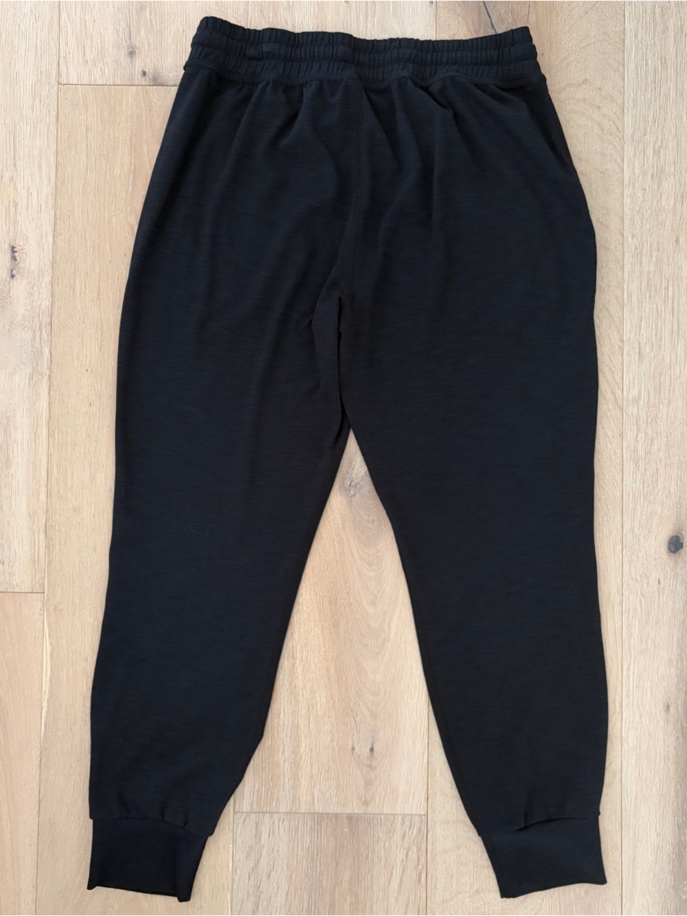 Beyond Yoga Black Jogger Pants Women’s M Drawstring Zip Pockets Made in USA*47